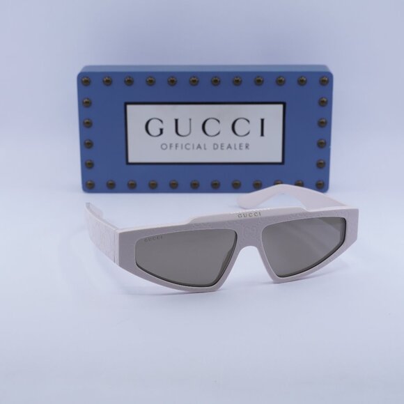 Final Price! Gucci GG1591S 005 Ivory/Grey Sunglasses - Picture 1 of 10